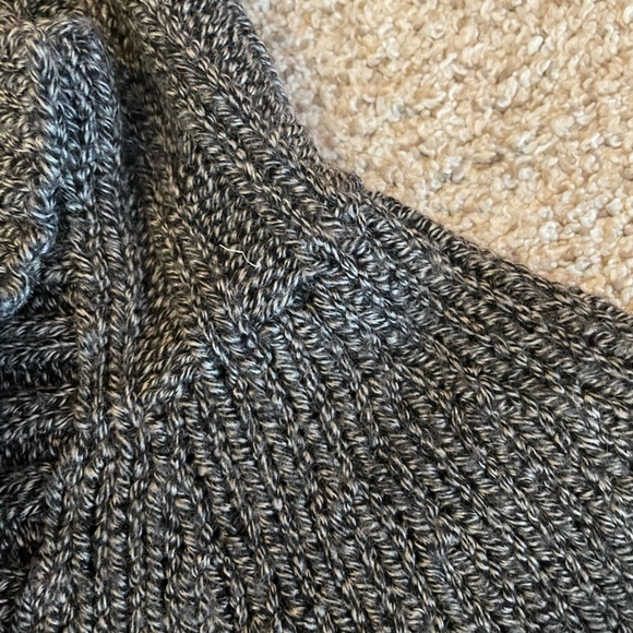 Theory wool sweater cardigan cape bolero black white herringbone small - Picture 7 of 9